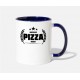 Hopeless Pizza Addict Funny Addiction White/Cobalt Blue Mugs